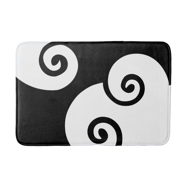 Tapis De Bain Motif moderne Black & White Swils (Devant)