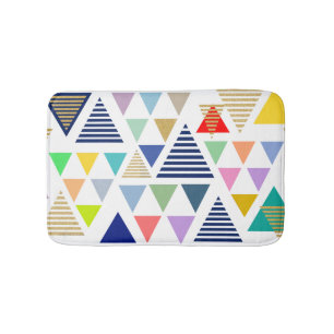 Tapis De Bain Motif moderne de triangles colorés