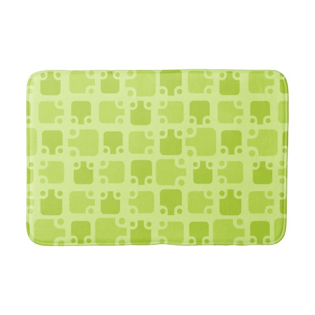 Tapis De Bain Motif moderne du milieu du siècle Chartreuse (Devant)