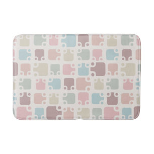 Tapis De Bain Motif moderne du milieu du siècle Pastel