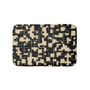 Tapis De Bain Motif Moderne Tendance - Noir/Tan(Changeable)