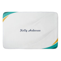 Motif Moderne Vert et Jaune avec Signature Personn