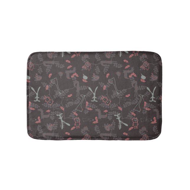 Tapis De Bain motif montrant les animaux 1 de bébé (Devant)