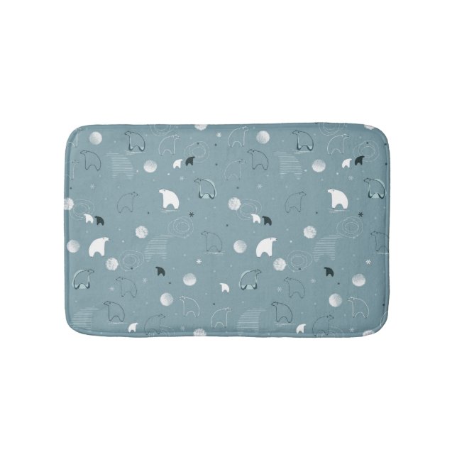 Tapis De Bain motif montrant un polaire mignon (Devant)