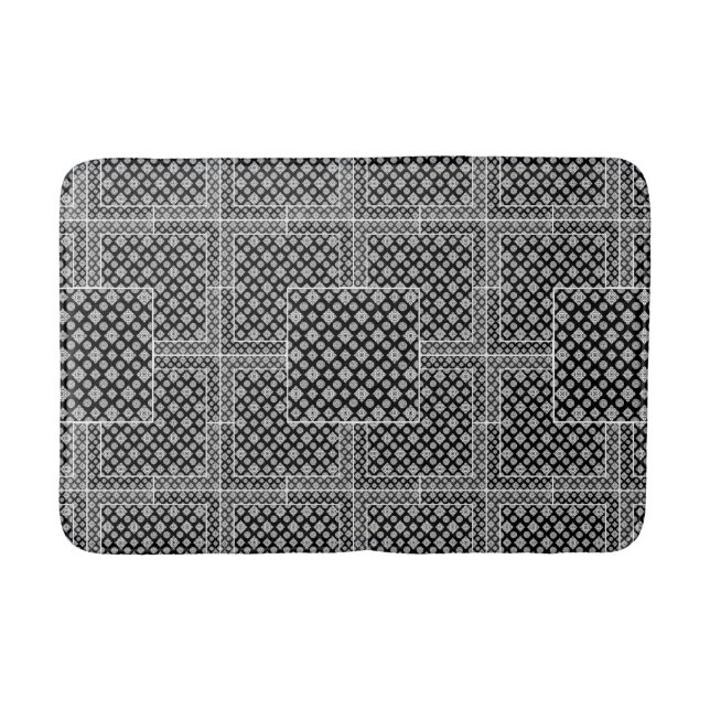 Tapis De Bain Motif mosaïque 01.BW.b (Devant)