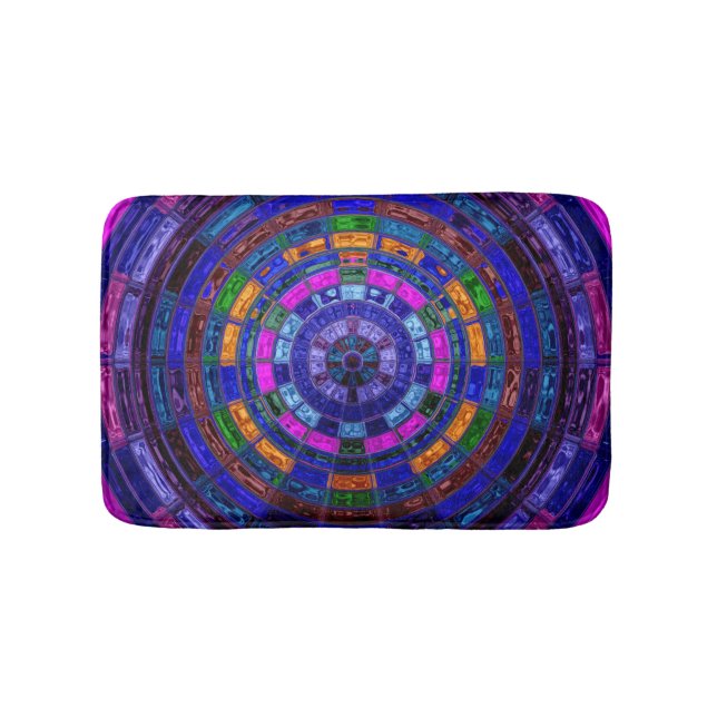 Tapis De Bain Motif mosaïque Abstrait #7 (Devant)