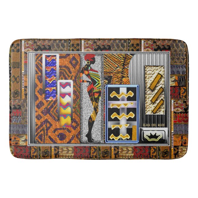 Tapis De Bain Motif Motif Afrocentré Imprimer (Devant)