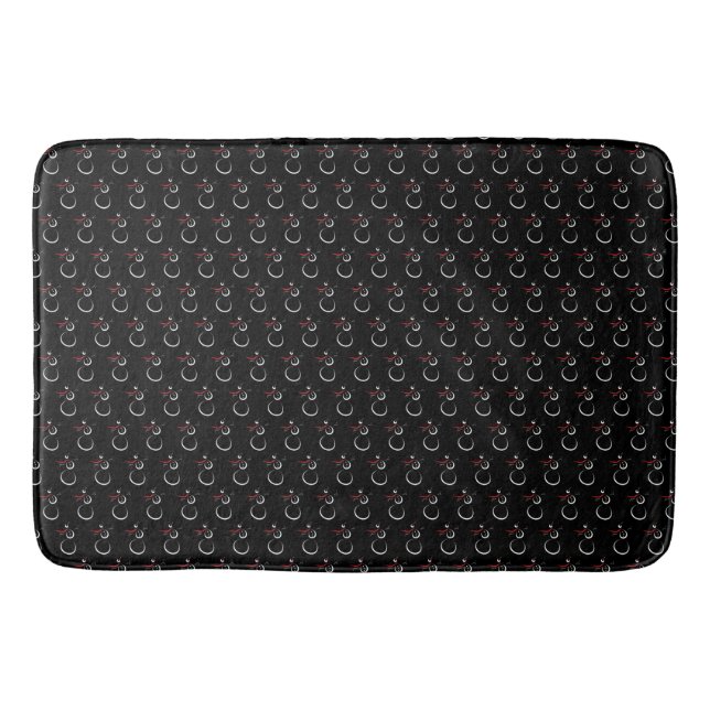 Tapis De Bain Motif motoneige d'hiver mignon noir (Devant)