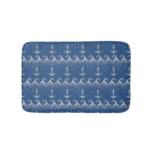 Tapis De Bain Motif nautique de Knit (Devant)