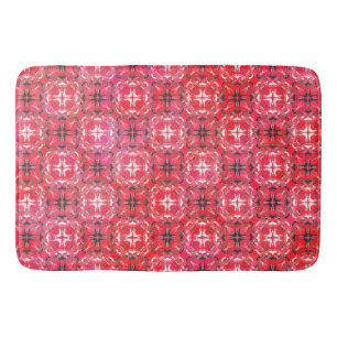 Tapis De Bain Motif noir, blanc et rouge À damiers