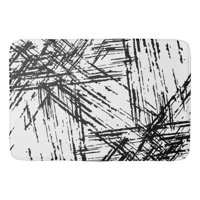 Tapis De Bain Motif noir et blanc (Devant)
