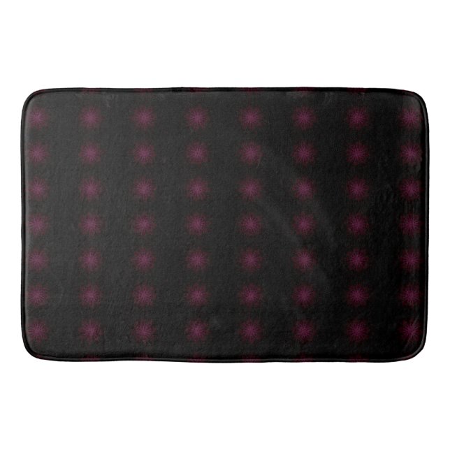 Tapis De Bain Motif noir et rose (Devant)