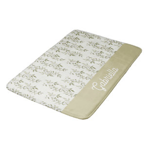 Tapis De Bain Motif Olive Vert Sauge de Campagne Française Nom