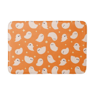 Tapis De Bain Motif Orange Ghost Doodle