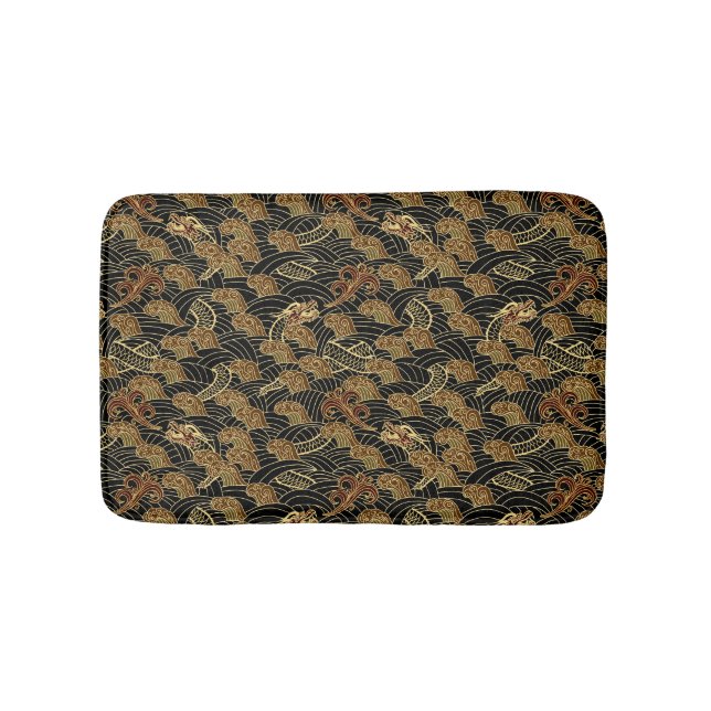 Tapis De Bain Motif oriental de dragon de mer (Devant)