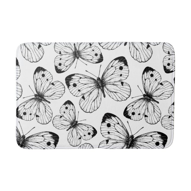 Tapis De Bain Motif papillon de choux (Devant)