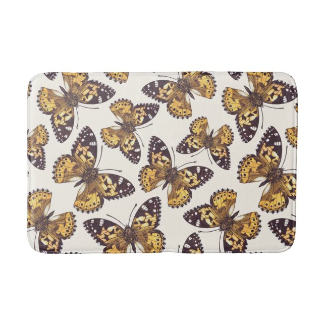 Tapis De Bain Motif papillon de femme peinte (Devant)
