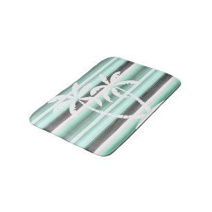 Tapis De Bain Motif Pastel Mint Green Grey