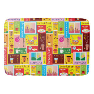 Tapis De Bain Motif Petit Déjeuner Fantaisiste