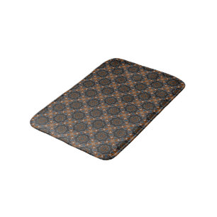 Tapis De Bain Motif petite étoile marron kaléidoscope diag