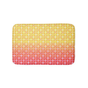 Tapis De Bain Motif plaid dégradé jaune rouge