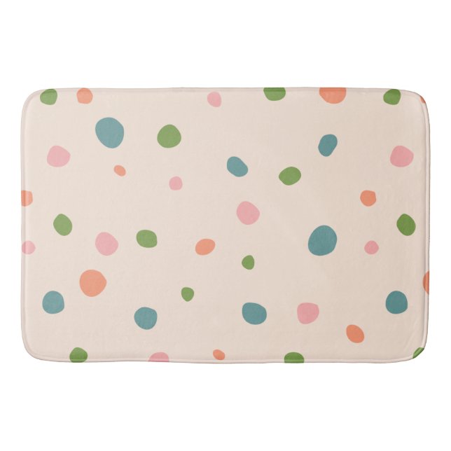 Tapis De Bain Motif pois moderne tendance adorable rose (Devant)