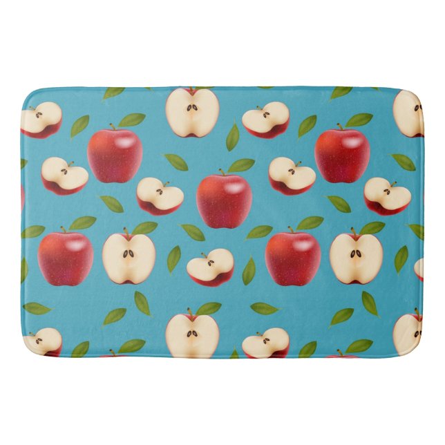 Tapis De Bain Motif Pomme Rouge (Devant)