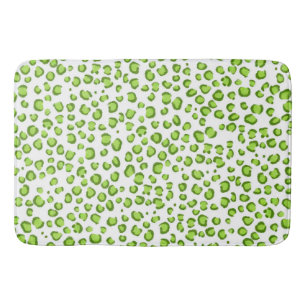 Tapis De Bain Motif Poster de animal Leopard moderne Green