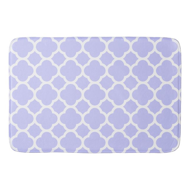 Tapis De Bain Motif Quatrefoil Periwinkle (Devant)