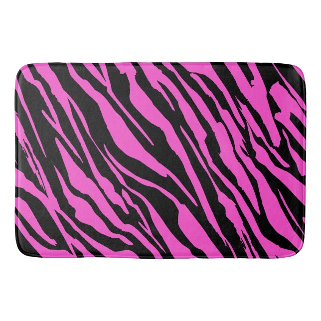Tapis De Bain Motif rayures de zèbre féminin (Devant)