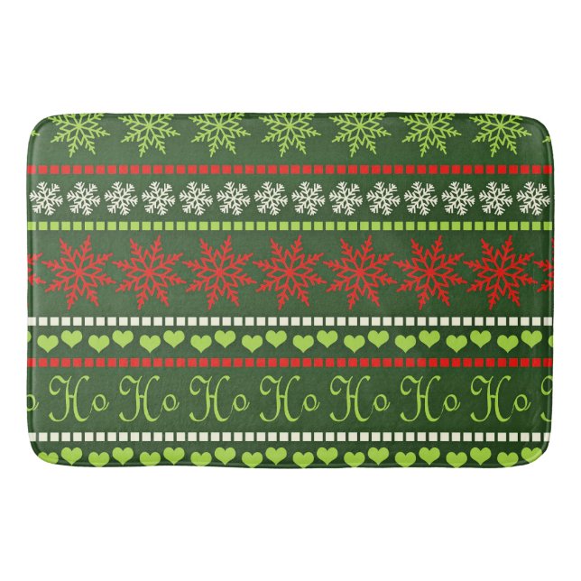 Tapis De Bain Motif répétitif de Noël (Devant)
