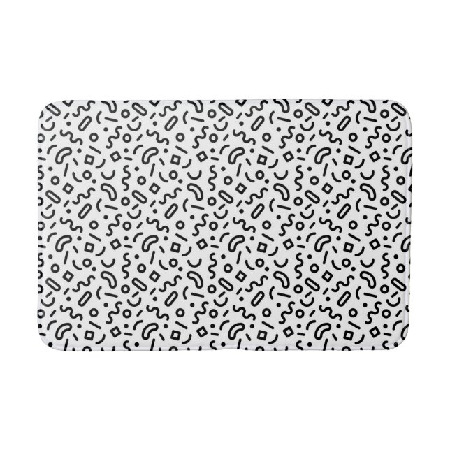 Tapis De Bain Motif Retro Squiggle (Devant)
