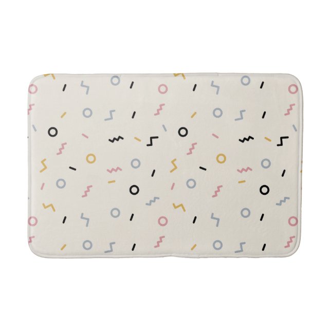 Tapis De Bain Motif Retro Squiggle (Devant)
