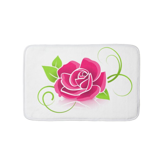 Tapis de bain motif rose (Devant)