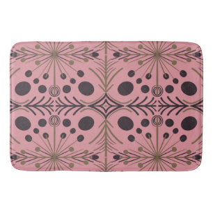 Tapis De Bain Motif rose Boho géométrique
