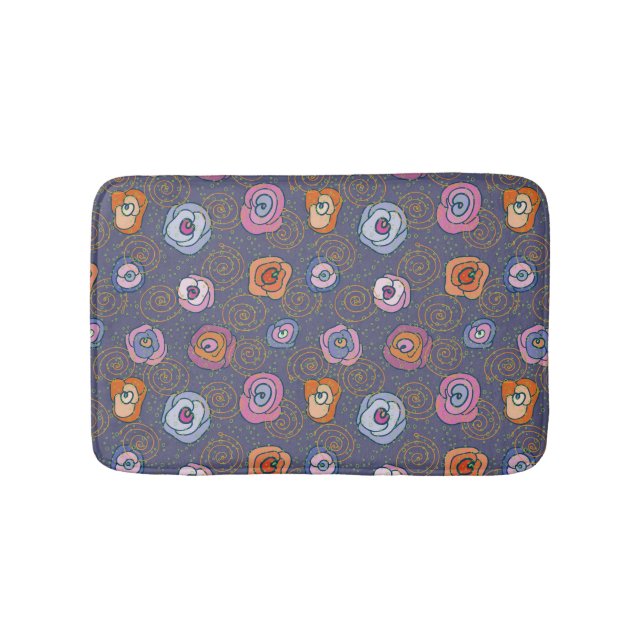 Tapis De Bain Motif rose de champ de résumé (Devant)