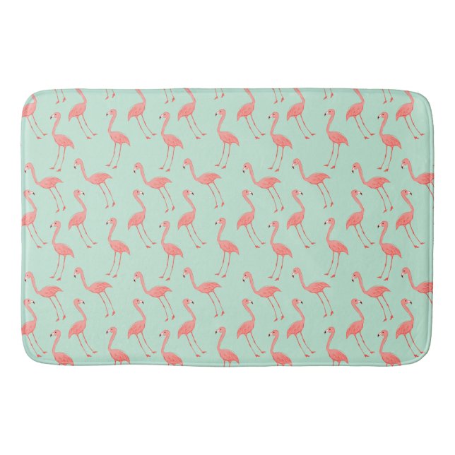 Tapis De Bain Motif rose de Flamant rose (Devant)