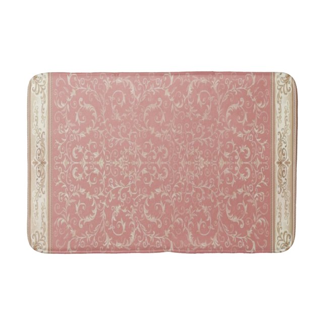 Tapis De Bain Motif rose floral oriental (Devant)