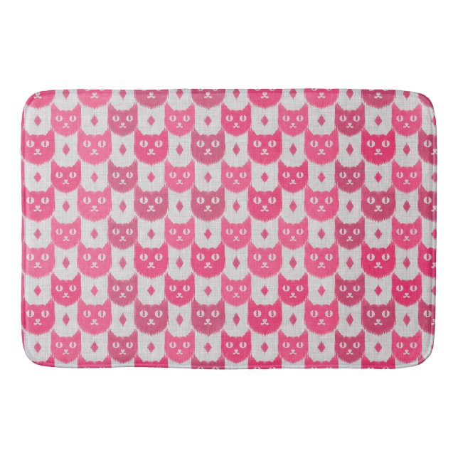 Tapis De Bain Motif rose ikat ikat (Devant)
