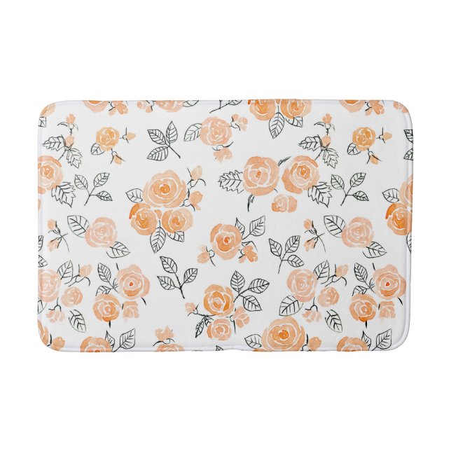 Tapis De Bain Motif rose Peach (Devant)