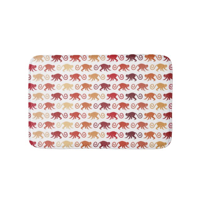 Tapis De Bain Motif rouge de singes (Devant)