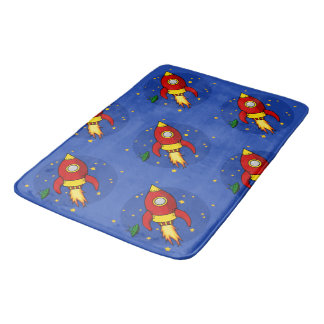 Tapis De Bain motif rouge-fusée grosse chauve-souris