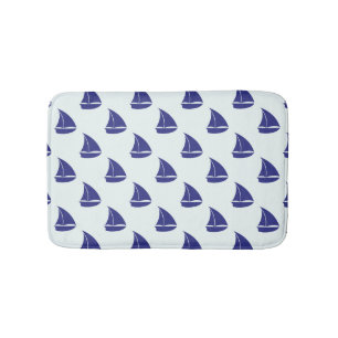 Tapis De Bain Motif Royal Blue Sailboat