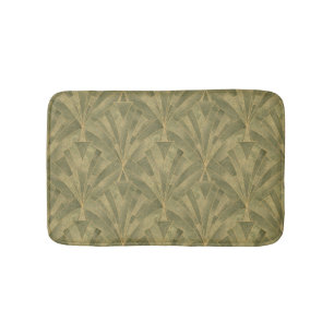 Tapis De Bain Motif Sage Green et Gold Art Déco