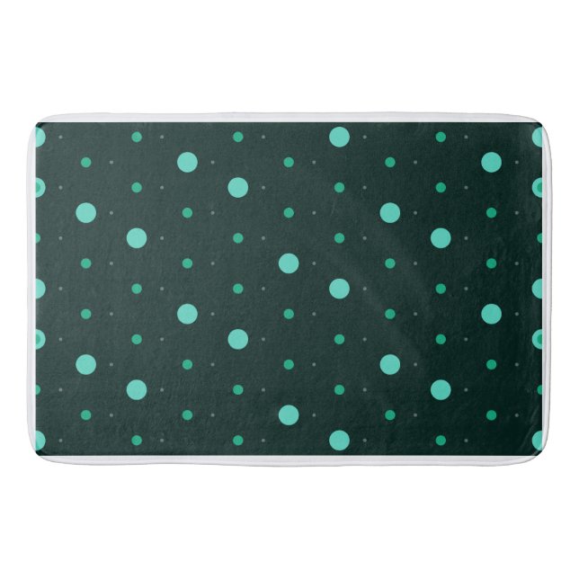 Tapis De Bain Motif sans couture à pois sarcelle (Devant)