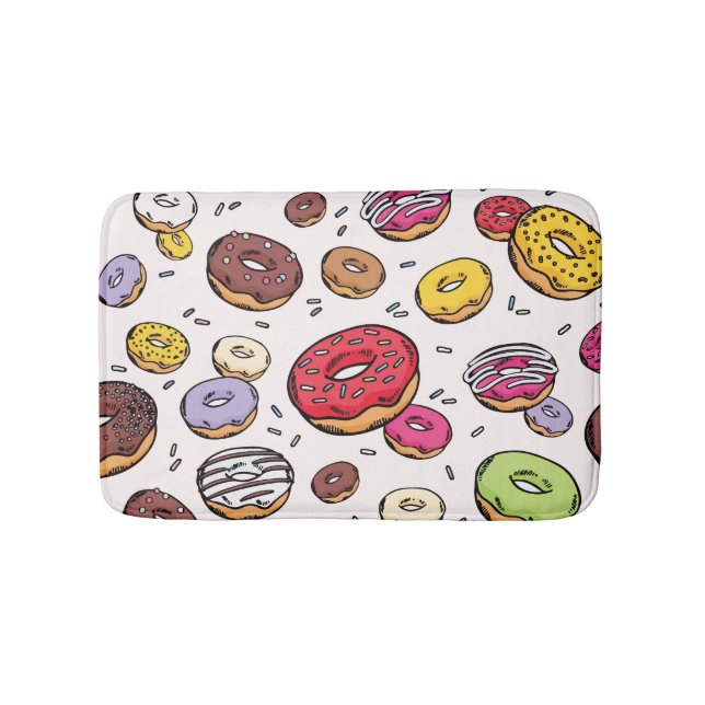 Tapis De Bain Motif sans couture de donuts (Devant)