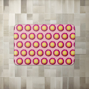 Tapis De Bain Motif sans couture de fleurs sur bath Mat