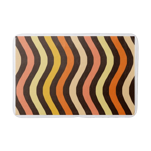 Tapis De Bain Motif sans couture de vagues rétro funky (Devant)