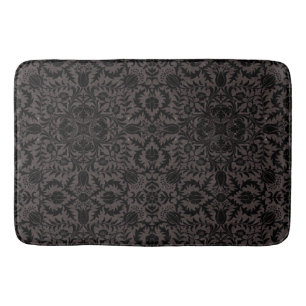 Tapis De Bain Motif sans couture de vigne noir charbon de Wm Mor