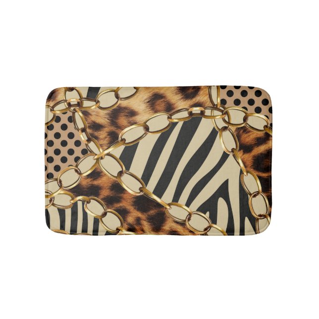 Tapis De Bain Motif sans couture Leopard Poster de animal (Devant)